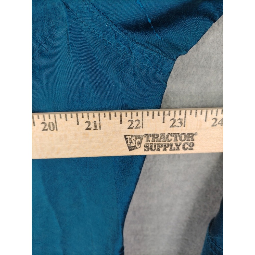 Chicos Womens Shirt Lage 3 Blue 100% Silk Vintage Retro Career Capsule Boxy - Picture 4 of 9